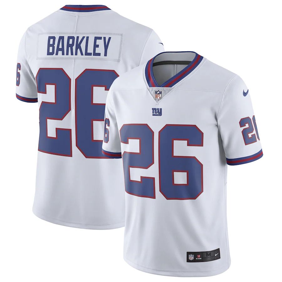 Men New York Giants #26 Saquon Barkley Nike White Color Rush Limited NFL Jersey->new york giants->NFL Jersey